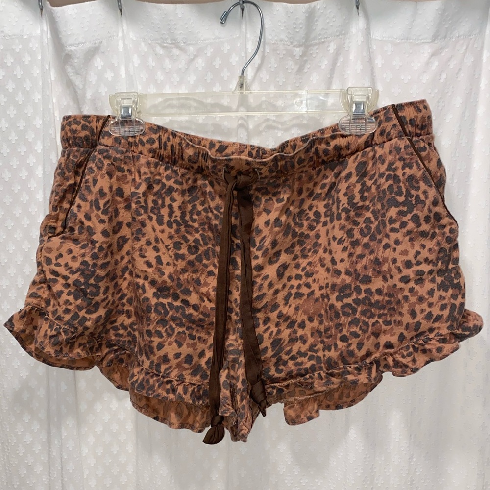 Aerie Animal Print Flannel Sleep Shorts